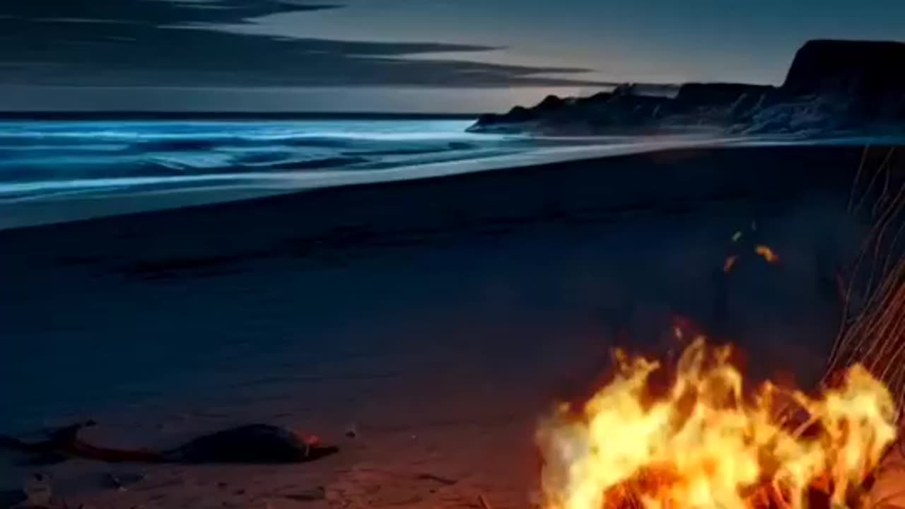 Camp fire at Beach