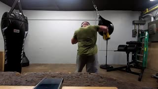 Training on the Aquabag at the Iron Forged Gym