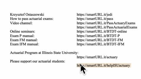 Exam FM exercise for May 30, 2022