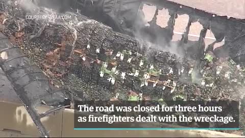 18 tonnes of avocados burn after Texas truck crash