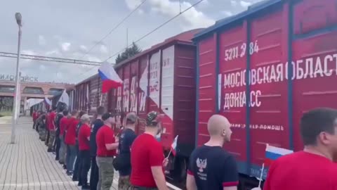 Do Ilovajsku dorazil z Ruska vlak na podporu Donbasu