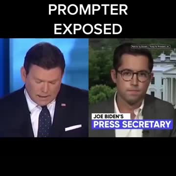 Joe Biden the puppet reading teleprompters