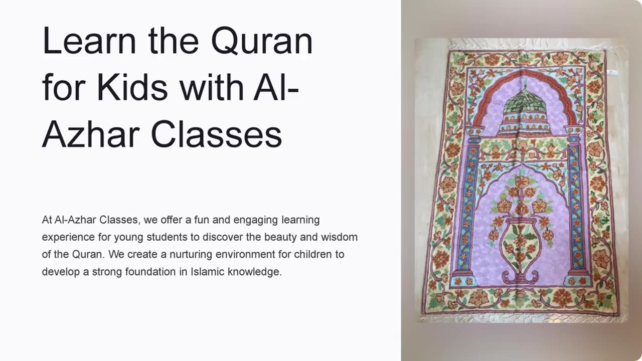 Learn the Quran for Kids with Al-Azhar Classes