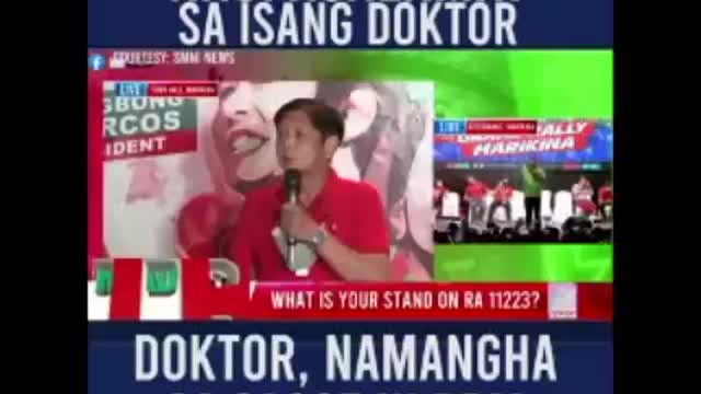 Bong Bong Marcos: pabor sa pagpatay ng tao gamit ang bakuna...