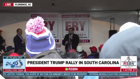 Mike Lindell Speaks Outside of Trump Rally in Florence, SC 3/12/22