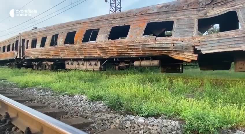 Πλάνα ουκρανικού τρένου με εφέδρους που καταστράφηκε από ρωσικούς Iskander
