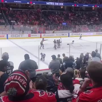 So the kids and the referee wear masks while playing on the ice.
