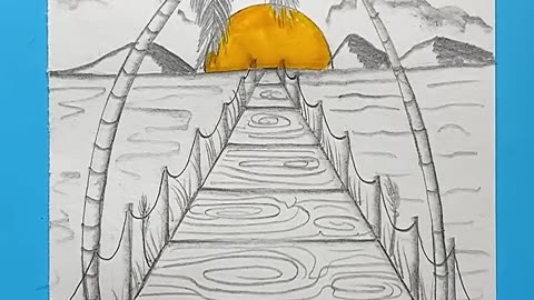 Lanscape wrawing Brige