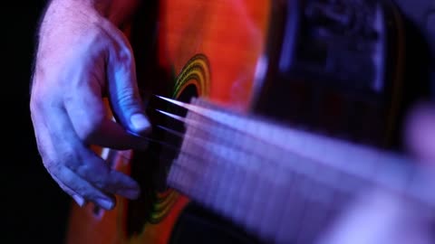 acoustic guitar playing