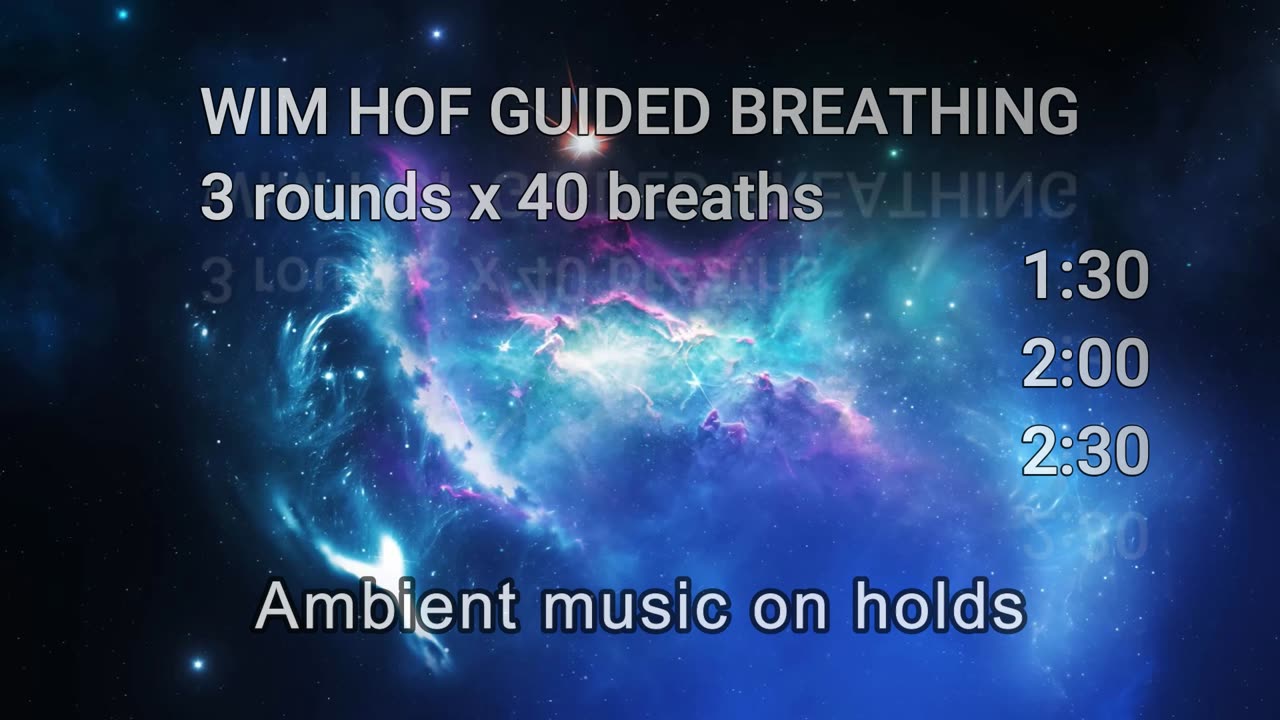 Wim Hof breathing 3x40, ambient background music