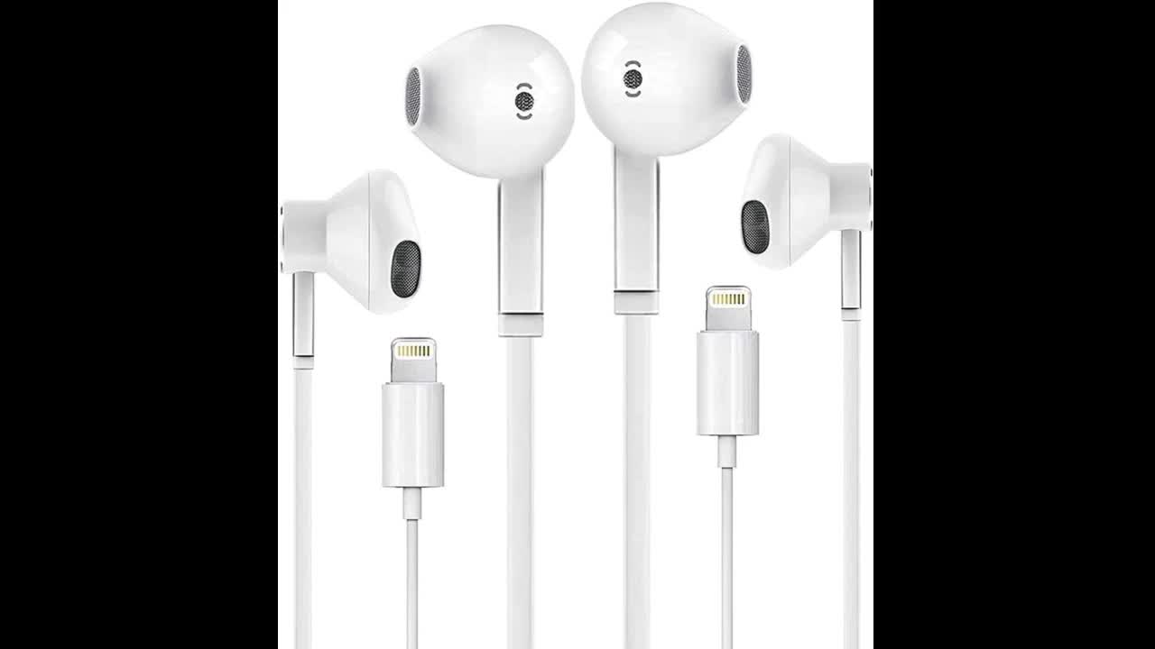 Earbuds Headphones Wired Earphones with Microphone and Volume Control, Compatible with iPhone 1...