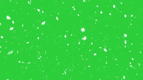 Snowflakes Snow Falling 4K Green Screen Video