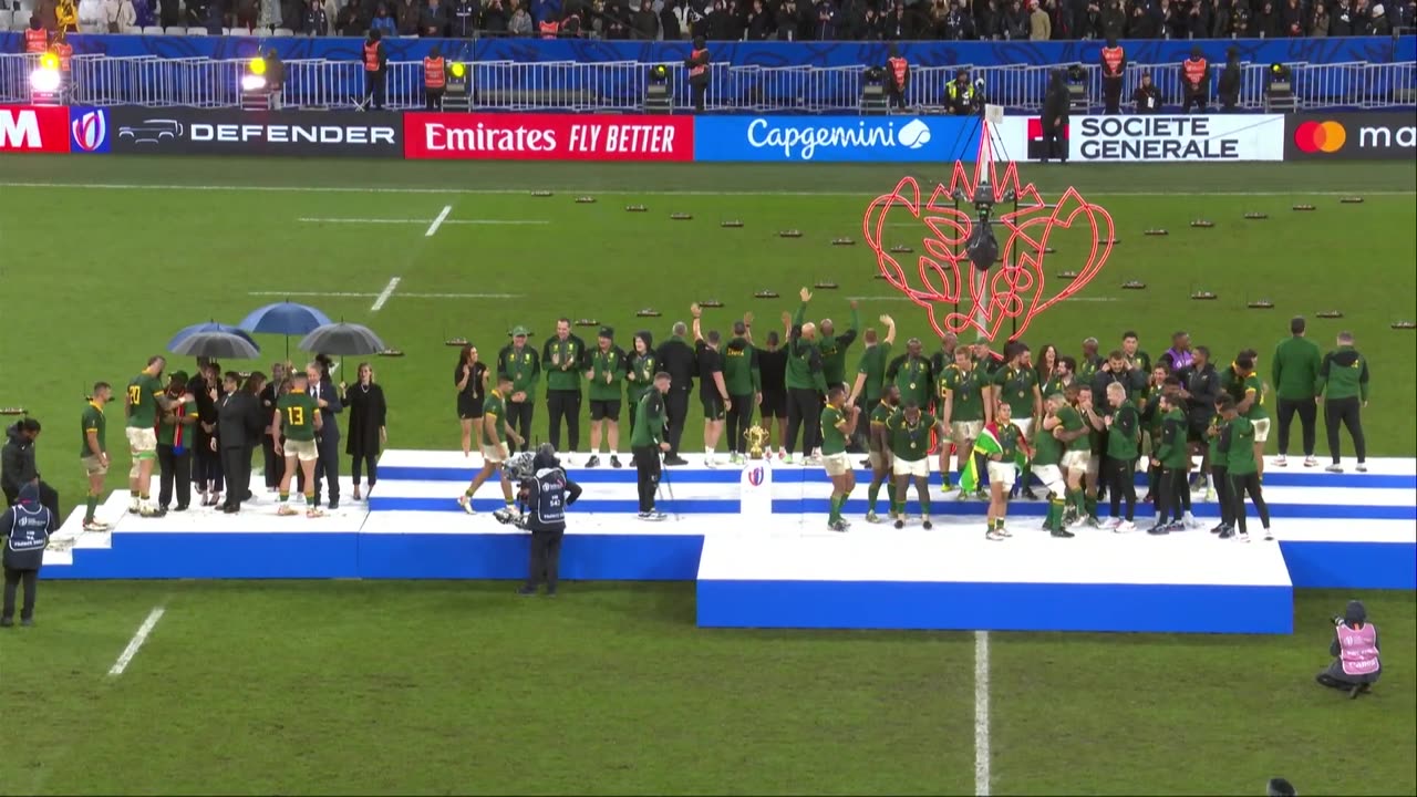 South Africa lift the Webb Ellis Cup for the fourth time! Rugby World Cup 2023 final (1)