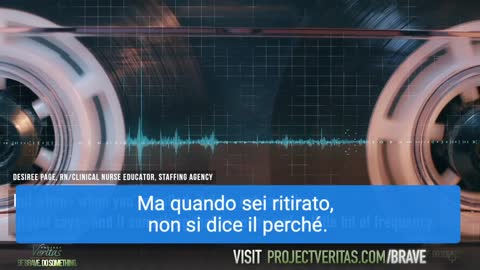 PROJECT VERITAS - Revoca credenziali infermieri