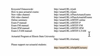 Exam IFM exercise for March 1, 2021
