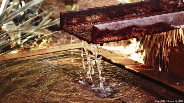 Relaxation Video - Golden Hue Water Feature