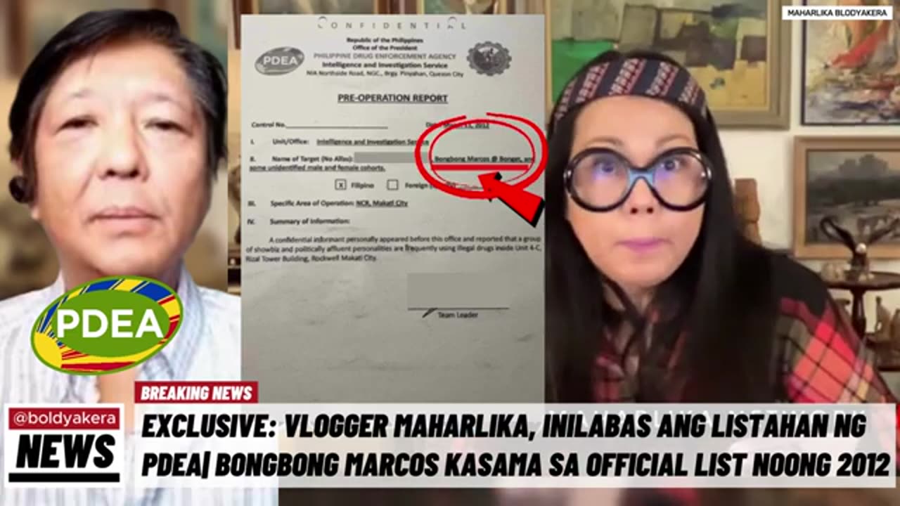 BREAKING NEWS PDEA KINUMPIRMA NA NASA LISTAHAN SI BONG BONG MARCOS SA DRUGLIST.