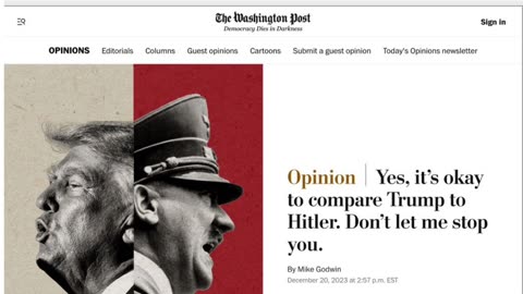 The media has spent months, if not years comparing Trump to Hitler.