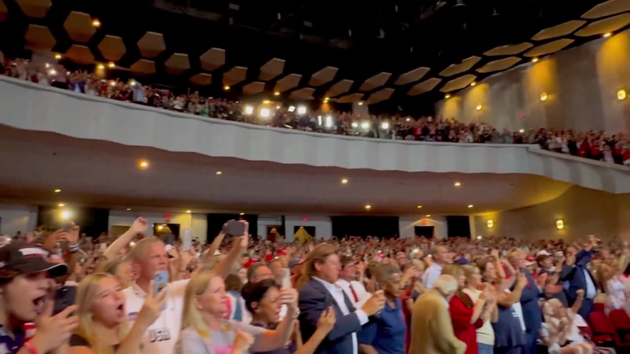 Happening now at the Johnny Mercer Theatre in Savannah, Georgia—President Trump delivering remarks!