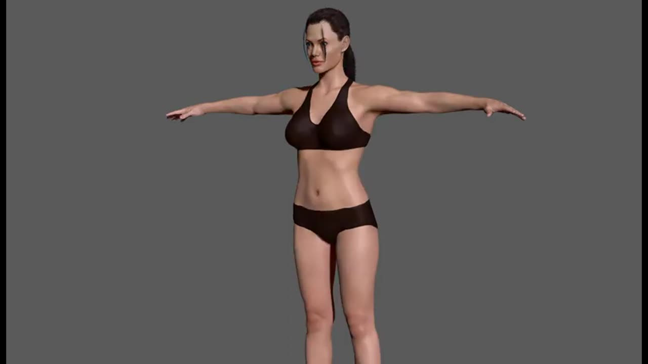 3d model Angelina Jolie body