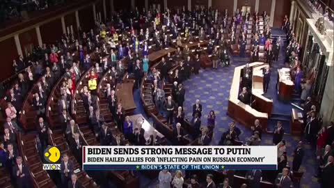 US president Joe Biden blames Putin for trying to divide West