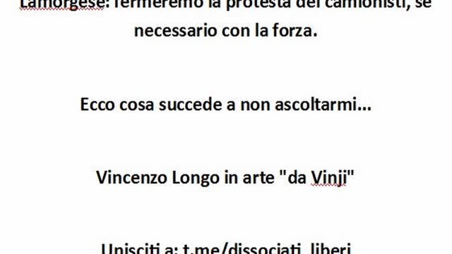 Lamorgese: fermeremo la protesta dei camionisti, se necessario con la forza.