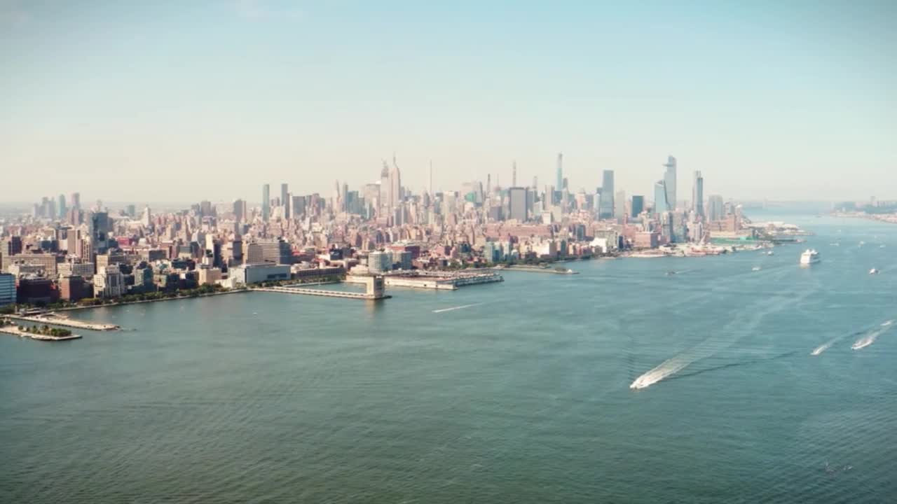 Aerial view of the city