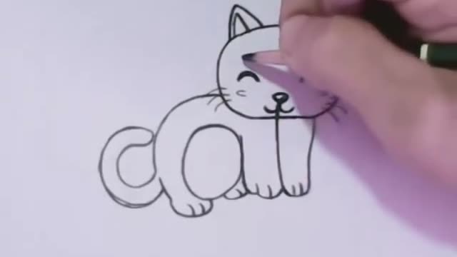 How to turn Words Cat Into a Cartoon Cat. (Wordtoons) learning for kid