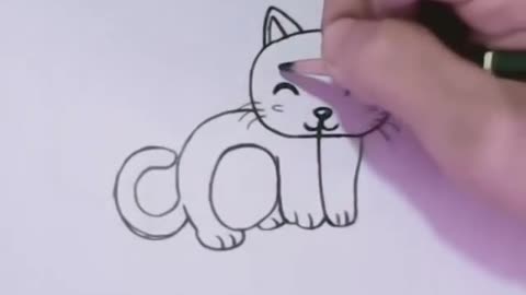 How to turn Words Cat Into a Cartoon Cat. (Wordtoons) learning for kid