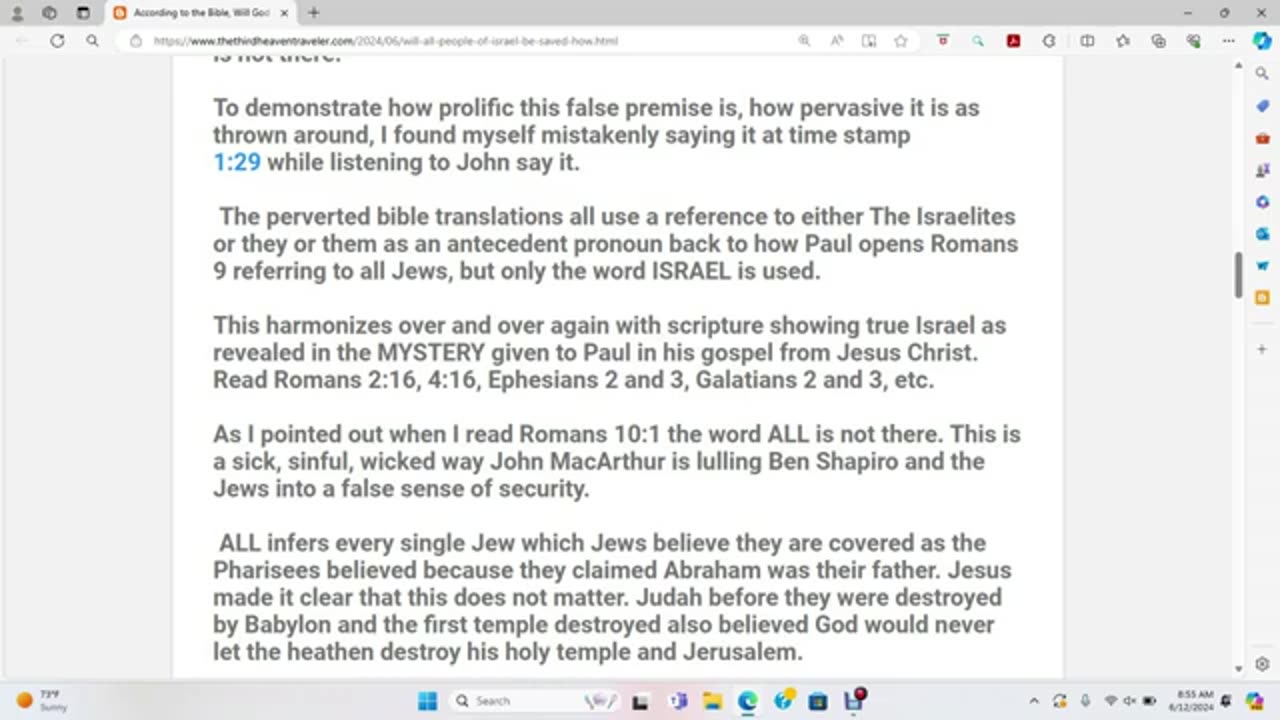 According to the Bible, Will God eventually save ALL of the Jews referred to as his people?