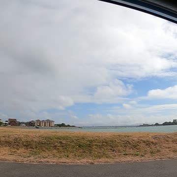Hampshire. Coastal driving. PORCHESTER. GoPro