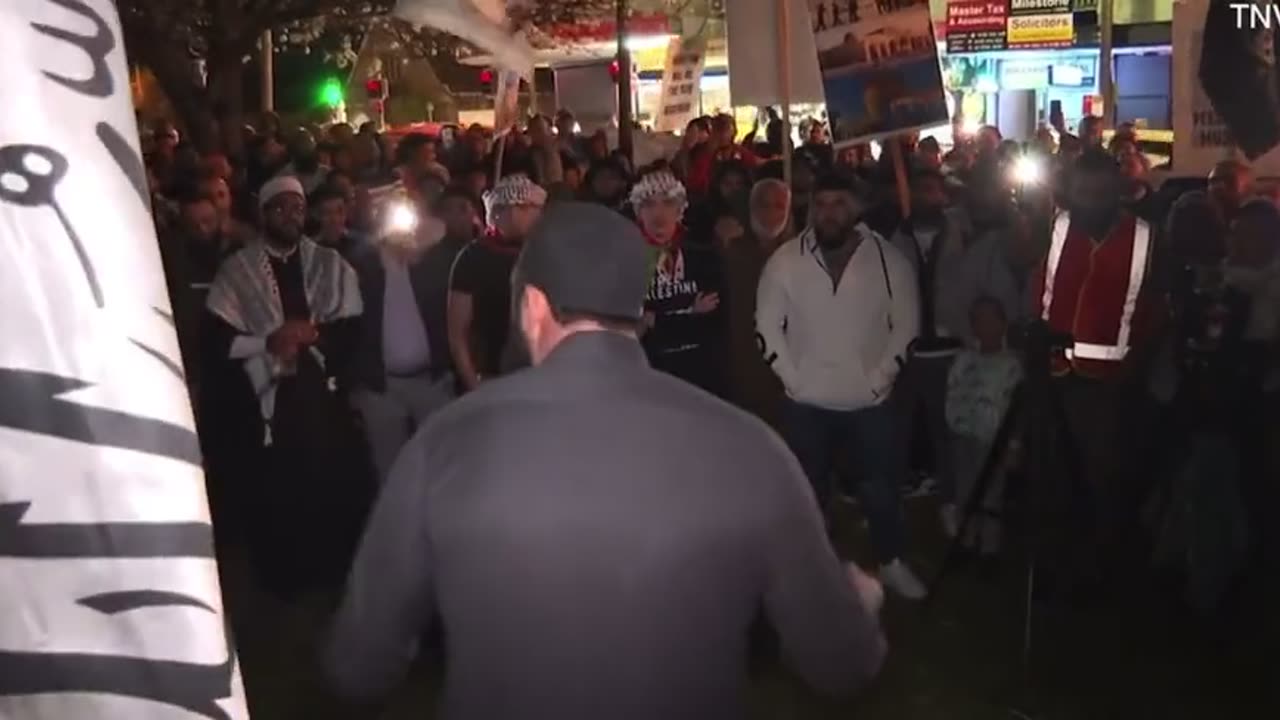 A Muslim preacher in Sydney, Australia expresses his glee over the Hamas attacks in Israel