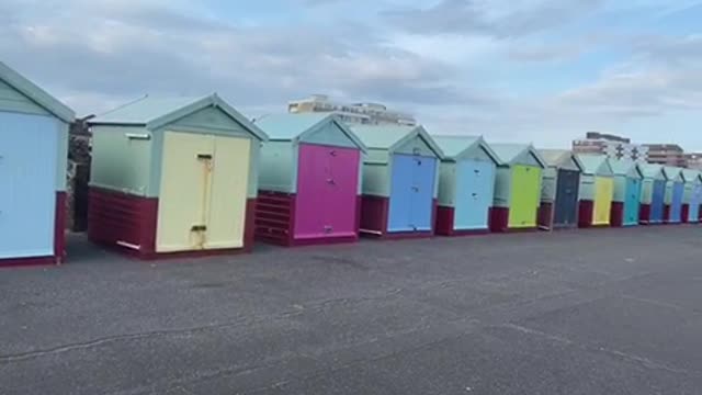 Colourful little huts