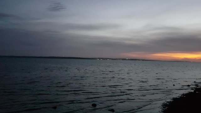 Overlooking the Isle of wight during a sunset