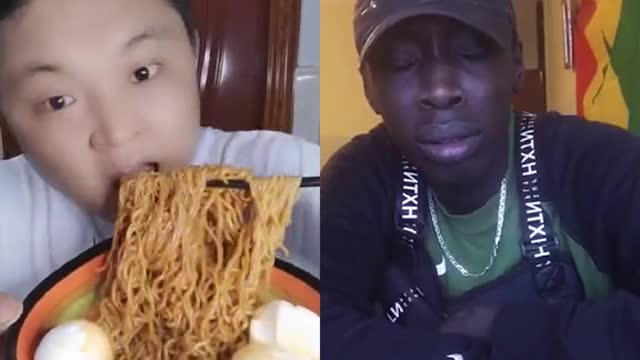 Chinese Noodles Fast Eating Challenge