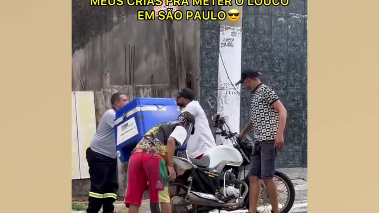 Chief Malokão and his pupils getting crazy on the streets of the outskirts of the city of São Paulo