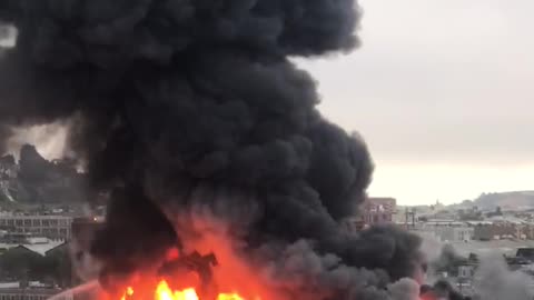 Massive 5-alarm fire in San Francisco’s SOMA neighborhood
