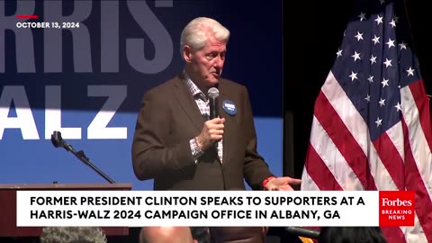 'I Said, Send Me To The CountryI Know Where I Belong'- Bill Clinton Campaigns For Harris In Georgia