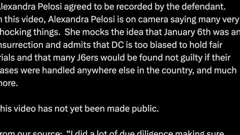 ALEXANDRIA PELOSI opin on JAN6 📜(link below)