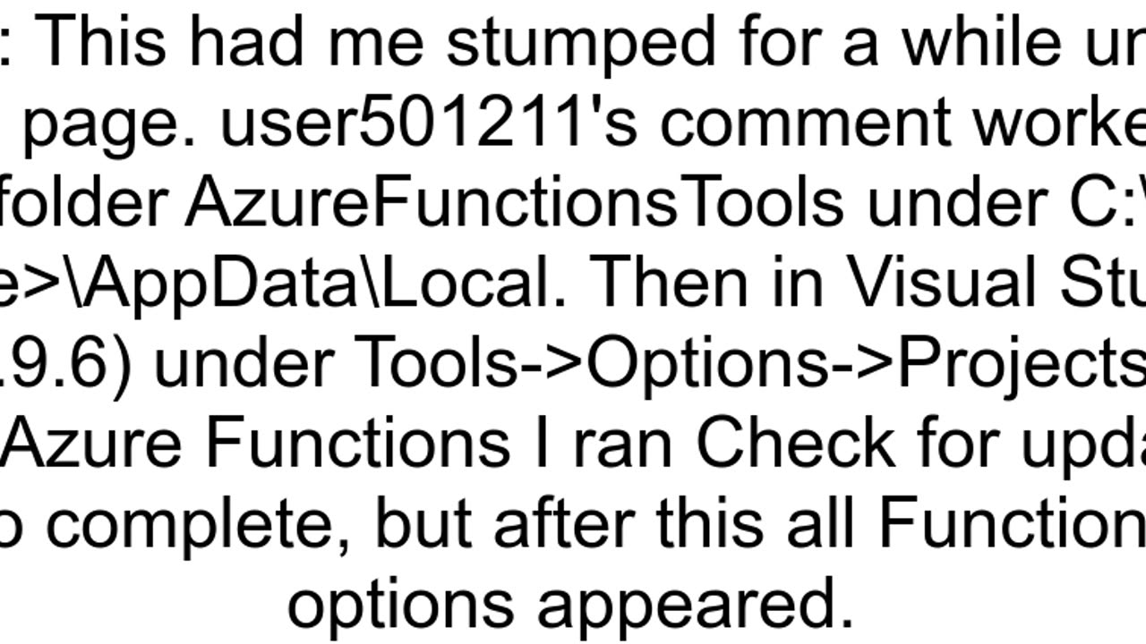 Azure Functions Why is Visual Studio 2022 Missing Functions worker options