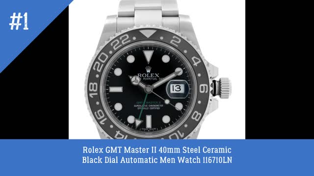 Rolex GMT Master II 40mm Steel Ceramic Black Dial Automatic Men Watch 116710LN