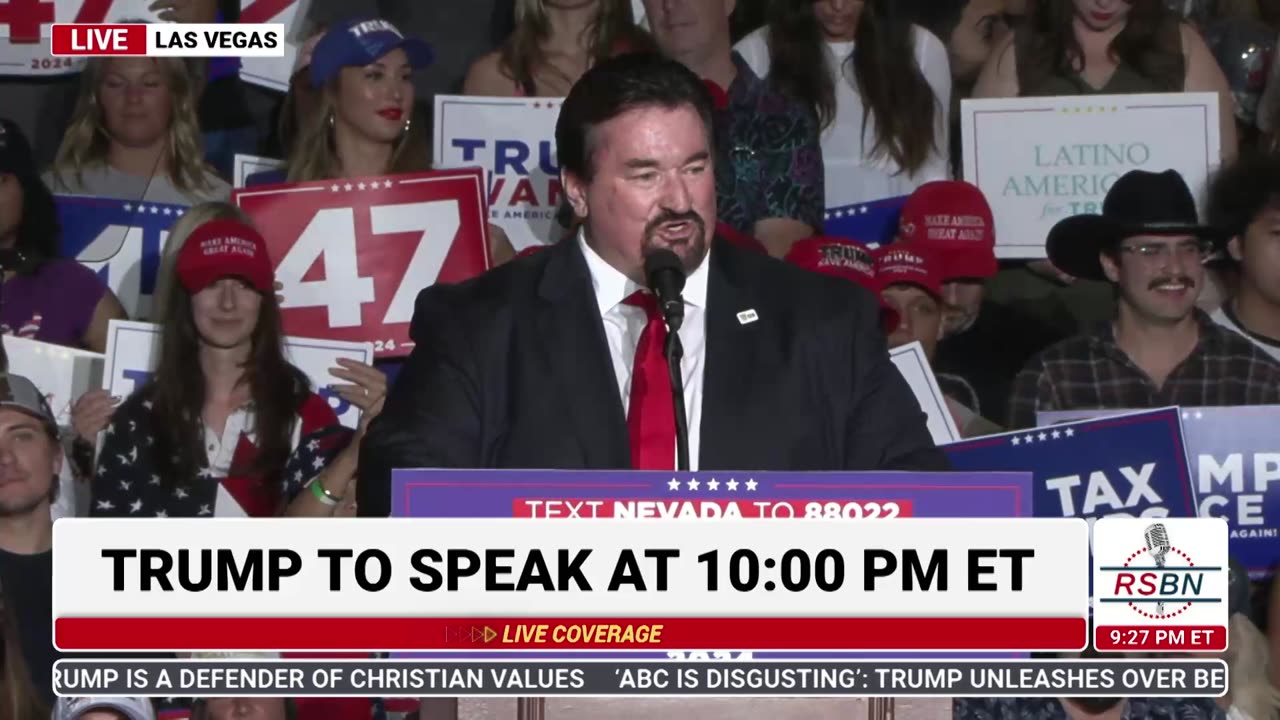 FULL SPEECH: Michael J. McDonald Speaks at the Trump Rally in Las Vegas, NV - 9/13/24