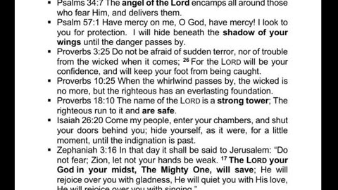 Scriptures for the three days of darkness