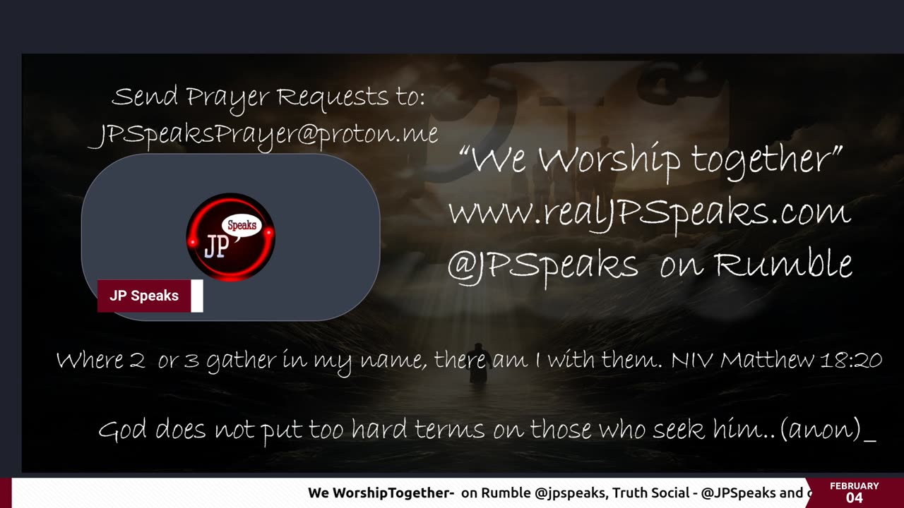 We Worship Together /w JP Speaks 2/04/2024