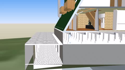 Sketchup model I made Rifugio monte Piselli S Giacomo Concept Ascoli Piceno dove sciavo