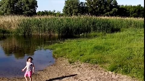 White swan on the pond - Suburban life of the Komissarov family