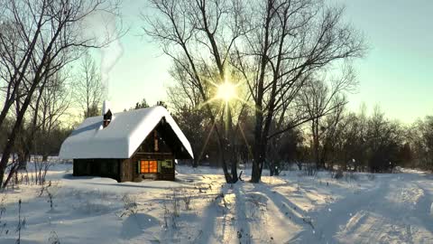 Meditation, Relaxing, Soothing, Stress Relief Winter Cabin