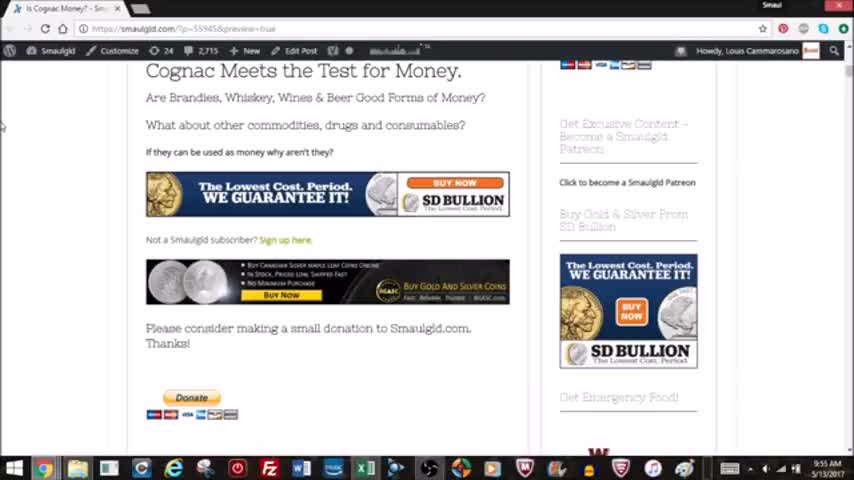 Are Whiskey and Cognac Money?