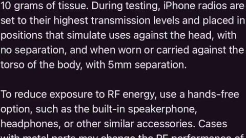 iphones - Radiation
