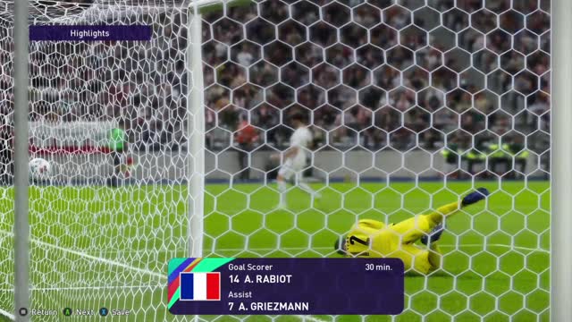 Football simulation game Friendly France vs Austria